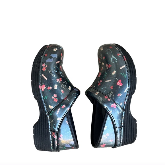 Dansko LT Pro Hero Clogs Womens Size 37 (6.5-7) Black Patent Medical Design - Picture 3 of 11